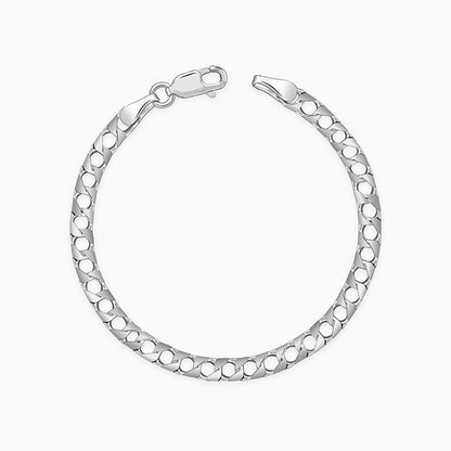 Silver Cuban Flex Bracelet For Him