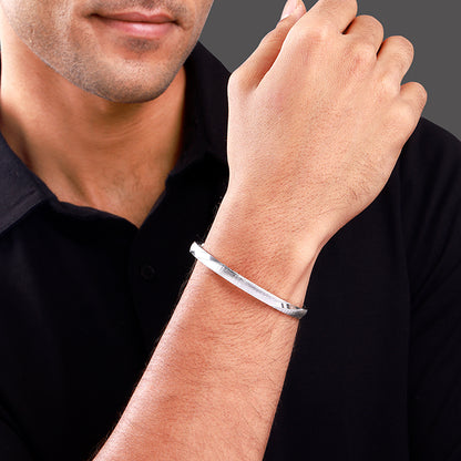 Silver Saahas Kada For Him