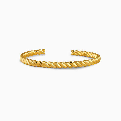 Golden Helix Twist Cuff Bracelet
