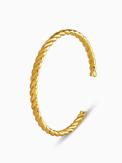 Kriti Sanon Golden Helix Twist Cuff Bracelet