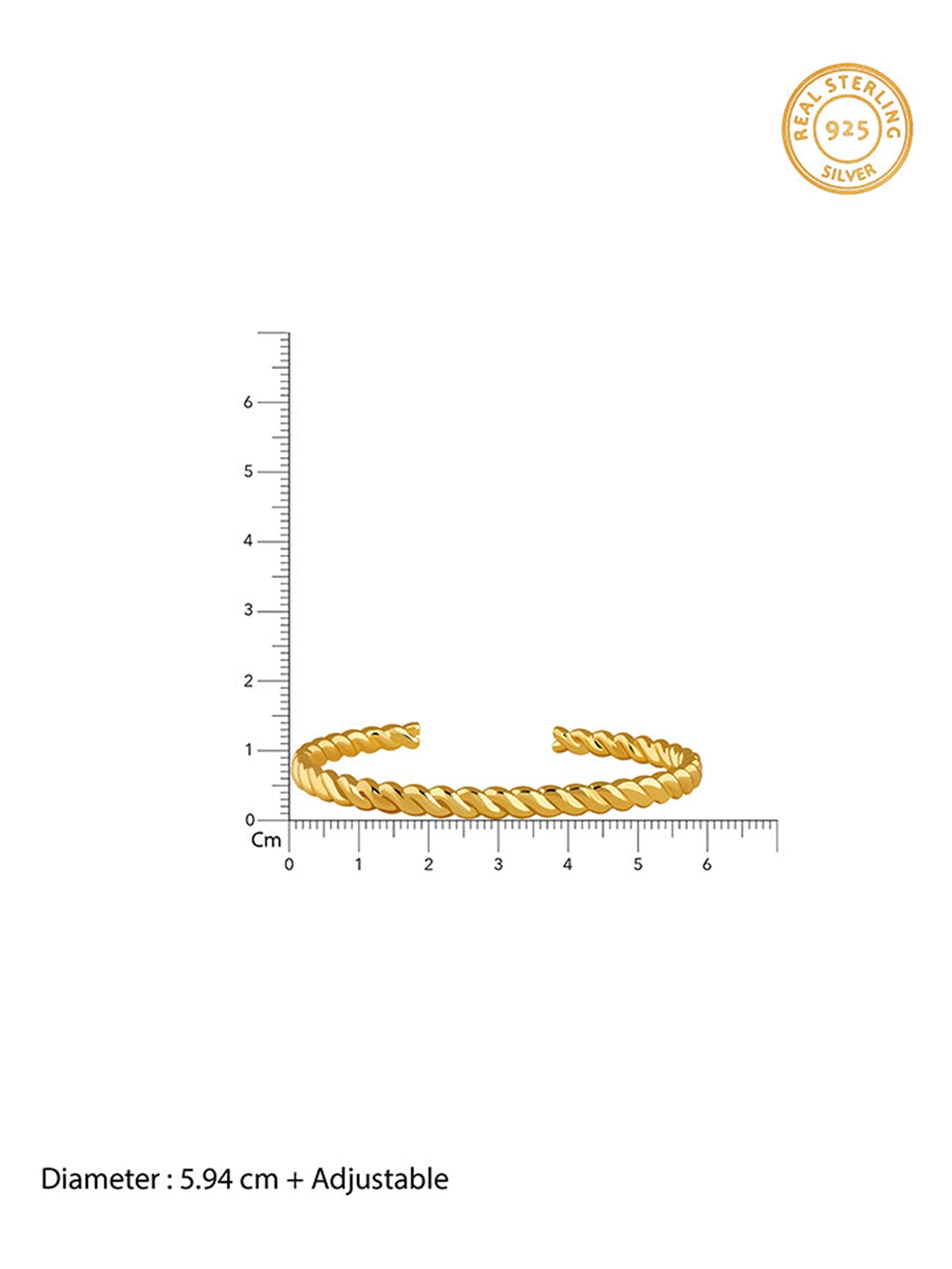 Kriti Sanon Golden Helix Twist Cuff Bracelet