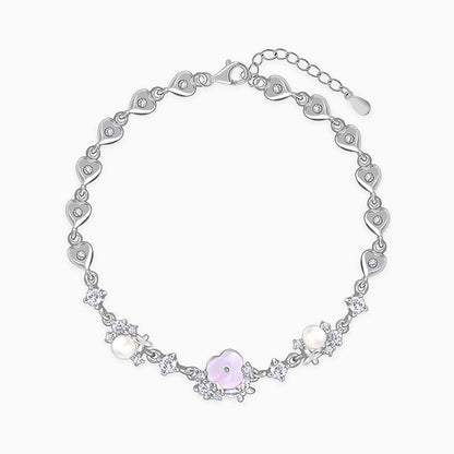 Silver Heart Grace Bracelet