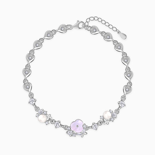 Silver Heart Grace Bracelet