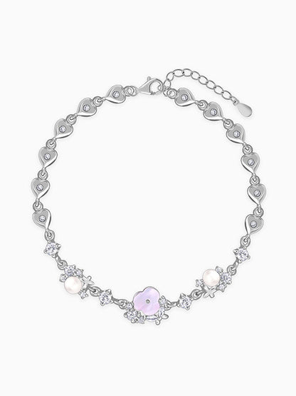 Silver Heart Grace Bracelet