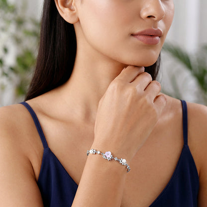 Silver Heart Grace Bracelet