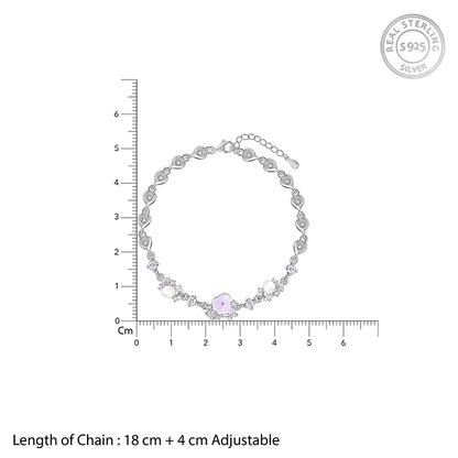 Silver Heart Grace Bracelet