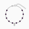 Silver Colourful Beads Bracelet