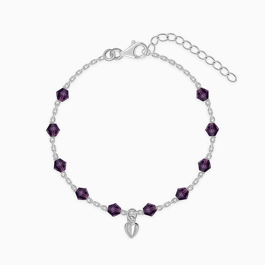 Silver Colourful Beads Bracelet