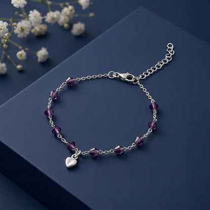 Silver Colourful Beads Bracelet