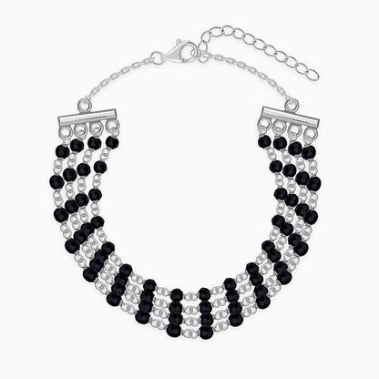 Silver Nocturnal Flow Layred Bracelet