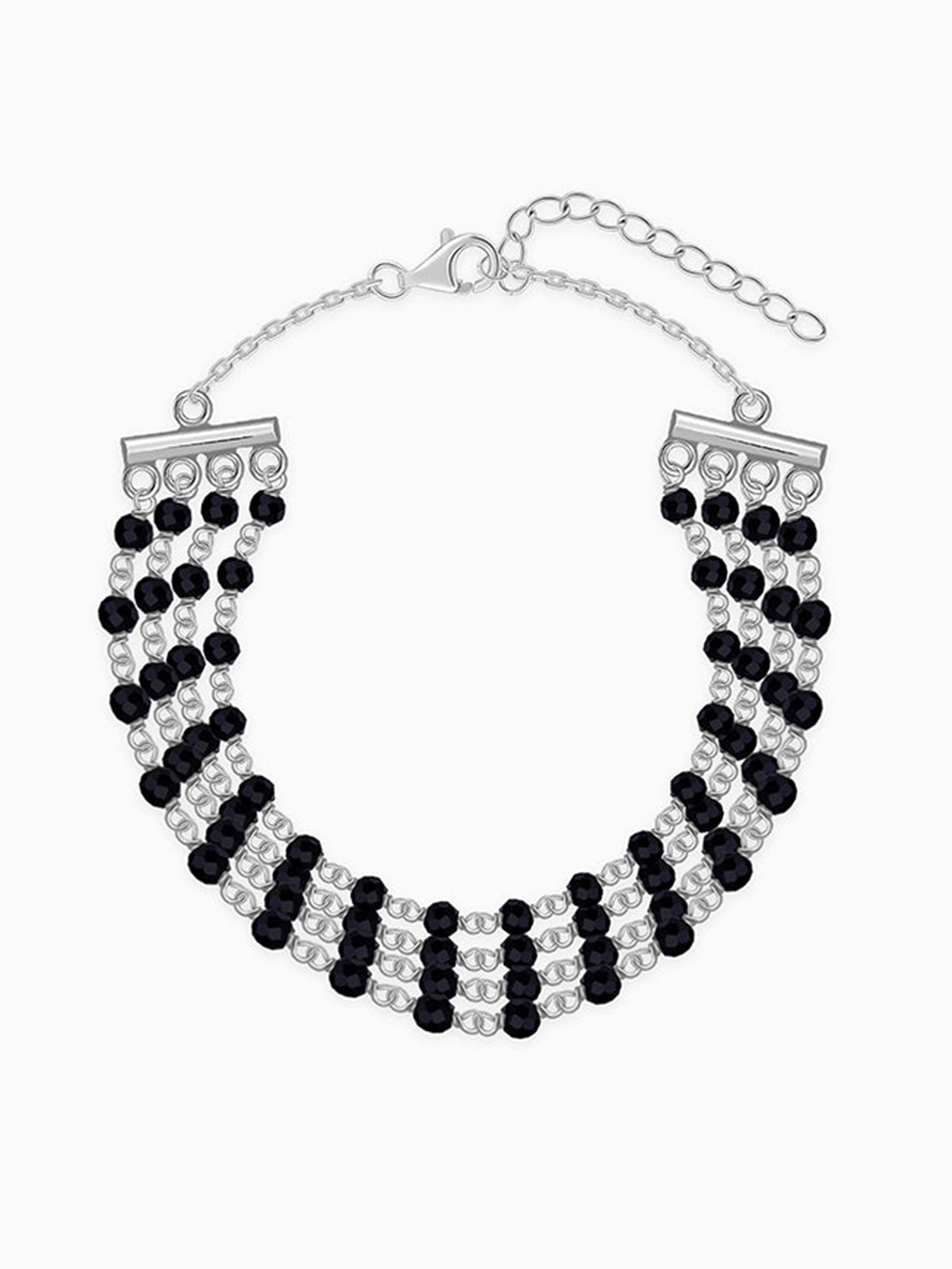 Silver Nocturnal Flow Layred Bracelet