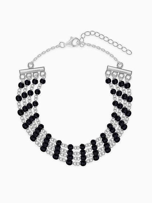 Silver Nocturnal Flow Layred Bracelet