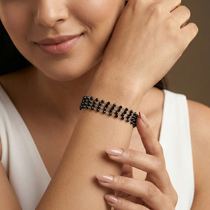 Silver Nocturnal Flow Layred Bracelet