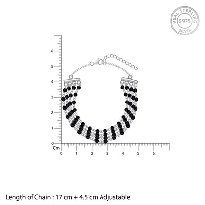 Silver Nocturnal Flow Layred Bracelet
