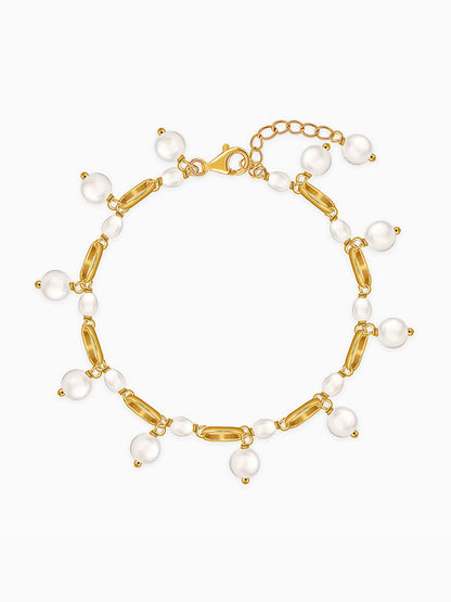 Golden Jessica Pearl Bracelet
