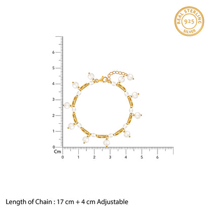 Golden Jessica Pearl Bracelet