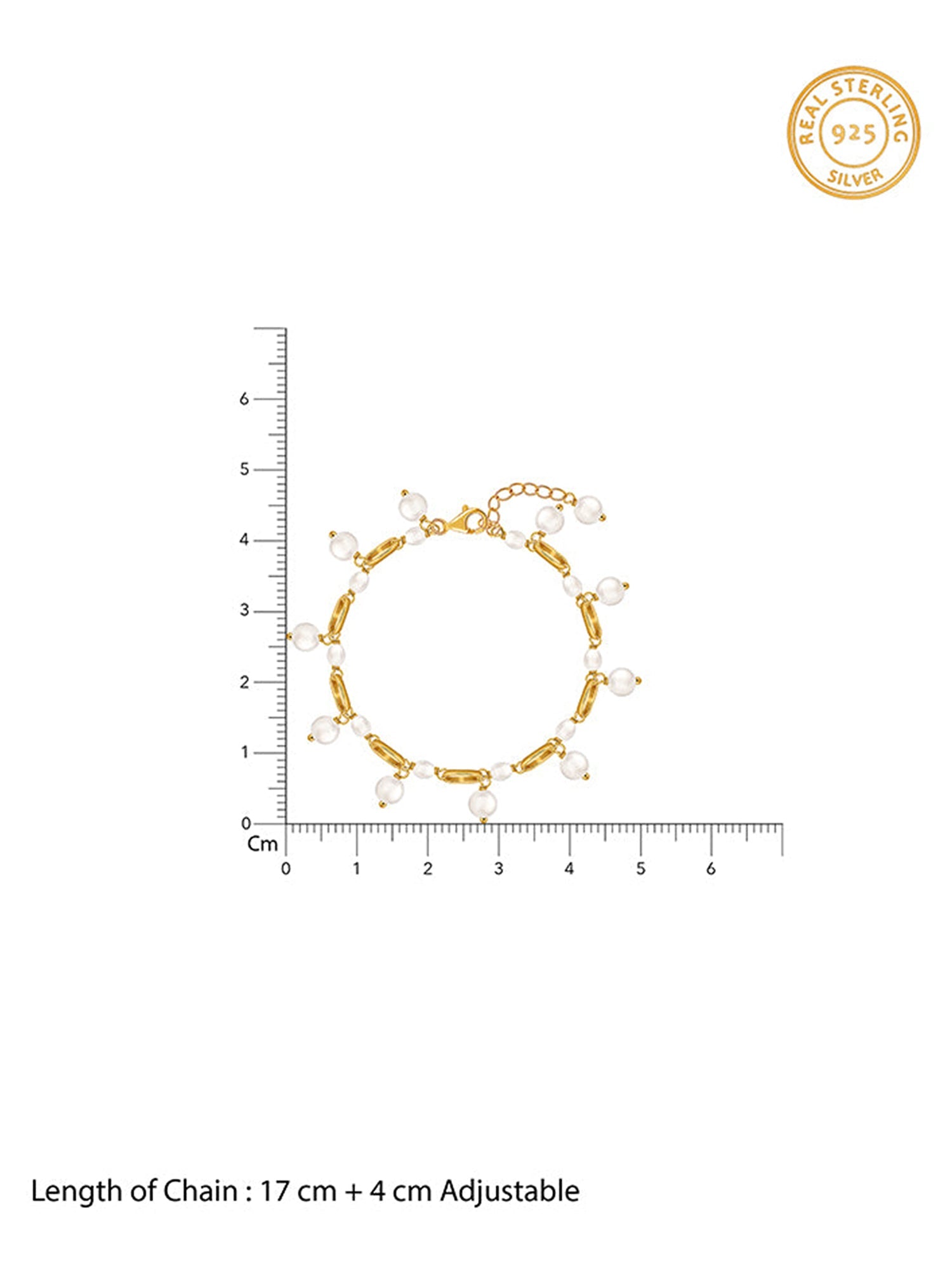 Golden Jessica Pearl Bracelet