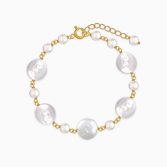Golden Megan Pearl Bracelet