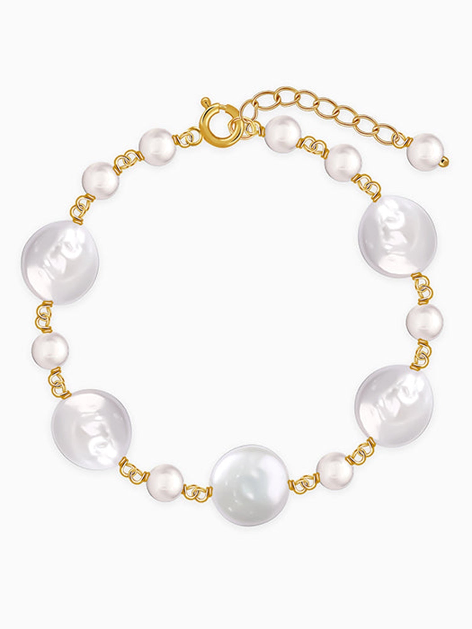 Golden Megan Pearl Bracelet