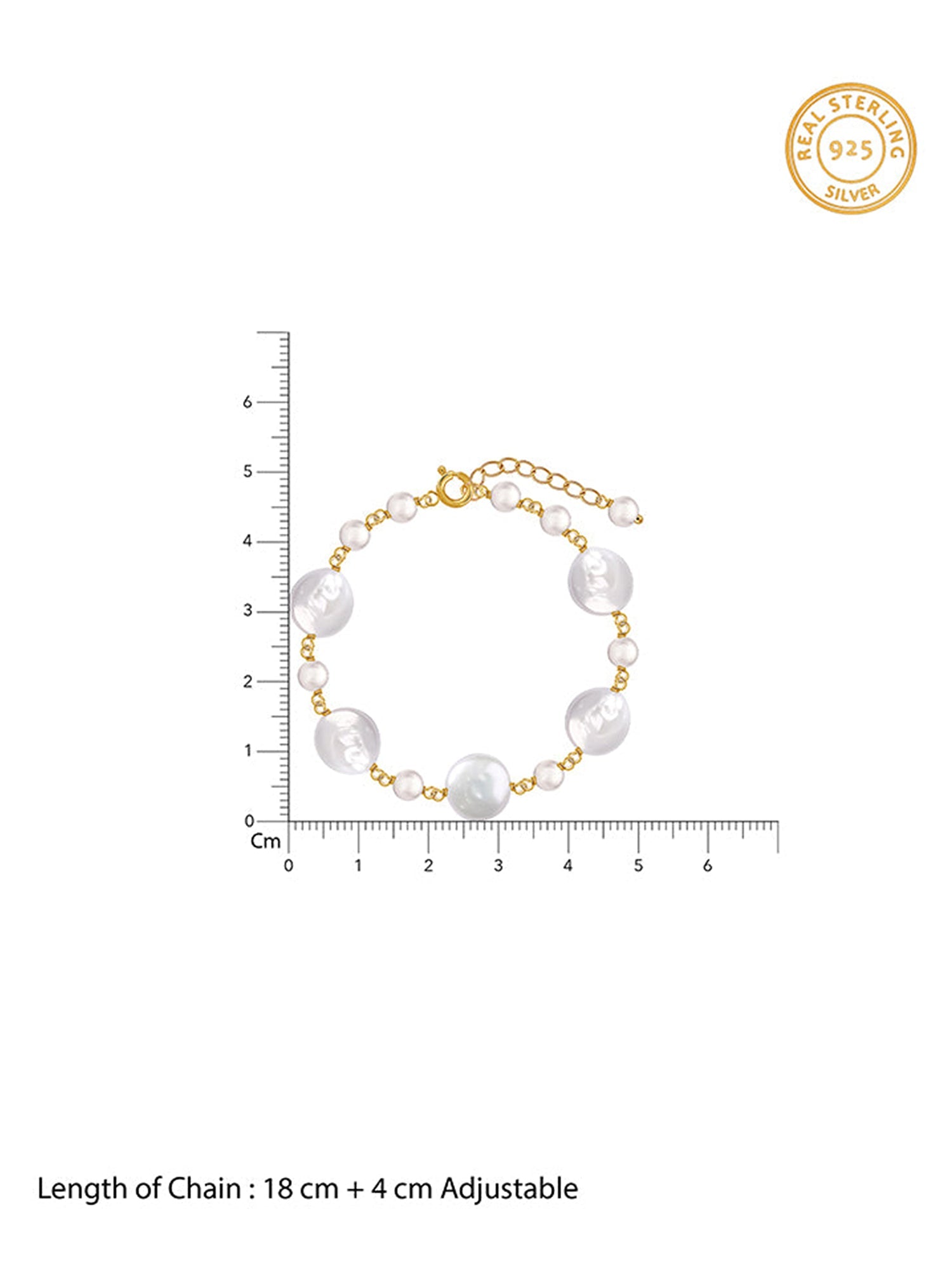Golden Megan Pearl Bracelet