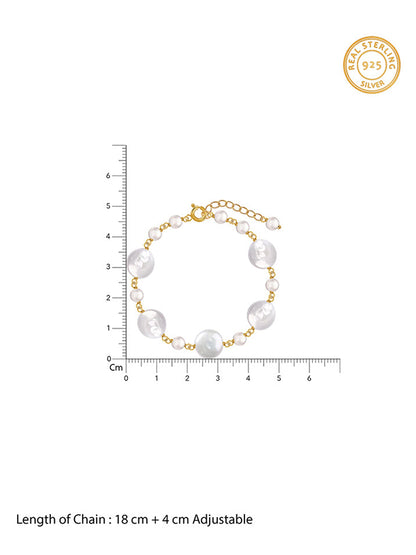 Golden Megan Pearl Bracelet