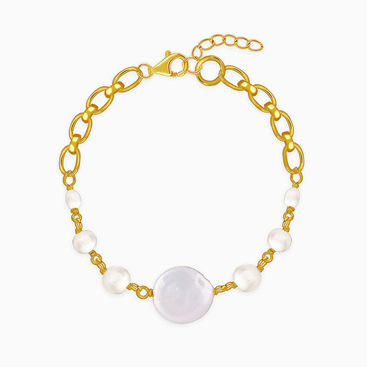 Golden Charlize Pearl Bracelet