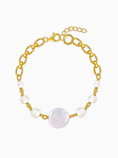 Golden Charlize Pearl Bracelet