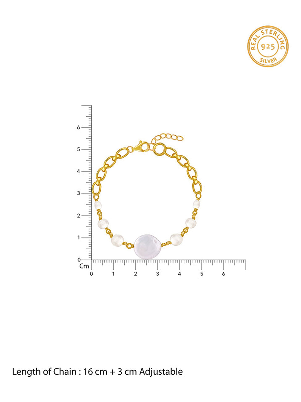 Golden Charlize Pearl Bracelet