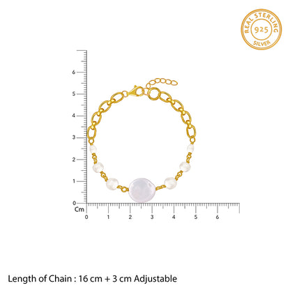 Golden Charlize Pearl Bracelet