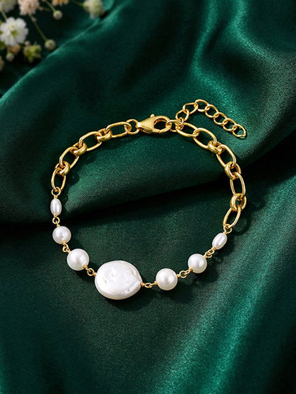 Golden Charlize Pearl Bracelet