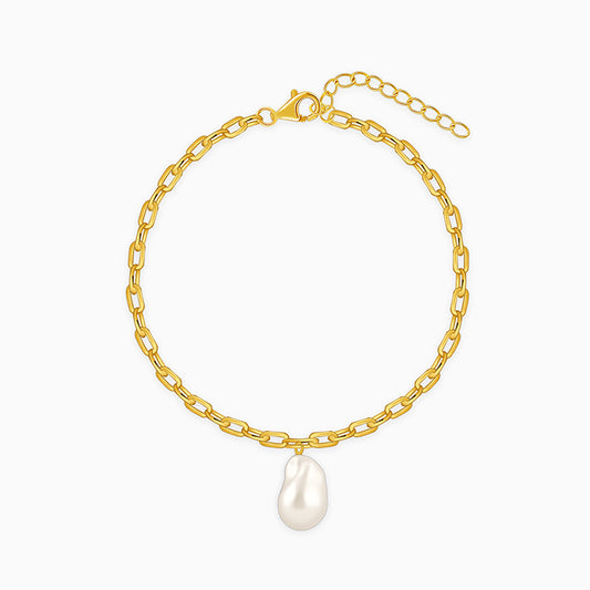 Golden Katharine Pearl Bracelet