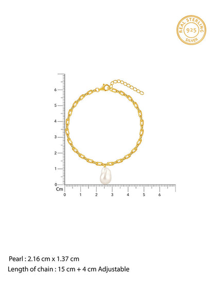 Golden Katharine Pearl Bracelet