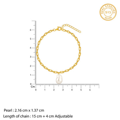 Golden Katharine Pearl Bracelet