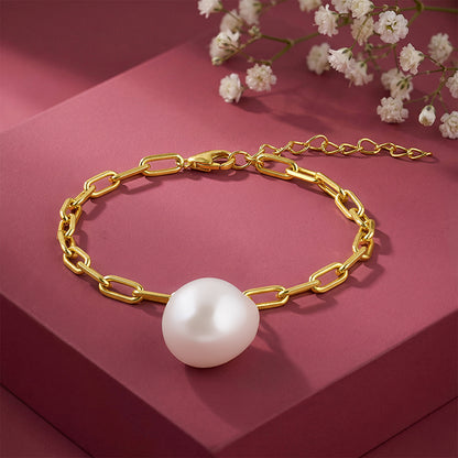 Golden Katharine Pearl Bracelet