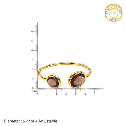 Golden Dual Essence Cuff Bracelet