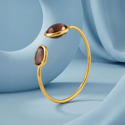 Golden Dual Essence Cuff Bracelet