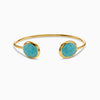 Golden Blue Onyx Cuff Bracelet