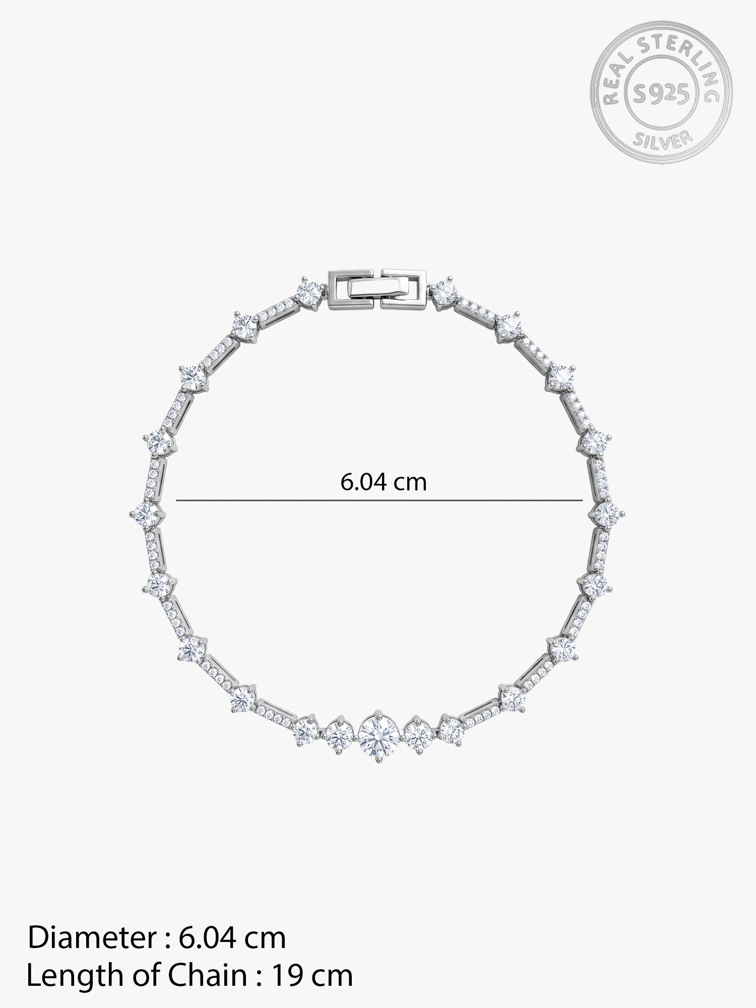 Silver Everglow Luma Bracelet (Size 6.04)