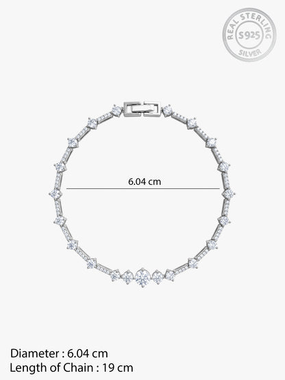 Silver Everglow Luma Bracelet (Size 6.04)