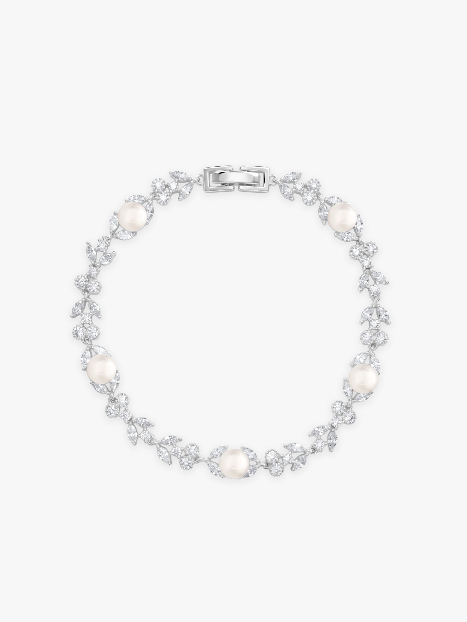 Silver Crawford Pearl Bracelet (Size 6.2)