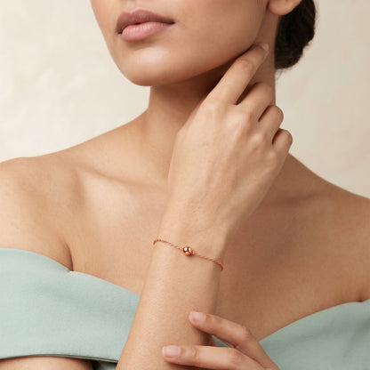 Rose Gold Sphere Bolo Bracelet