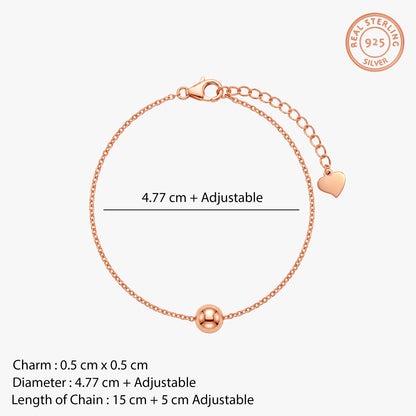 Rose Gold Sphere Bolo Bracelet
