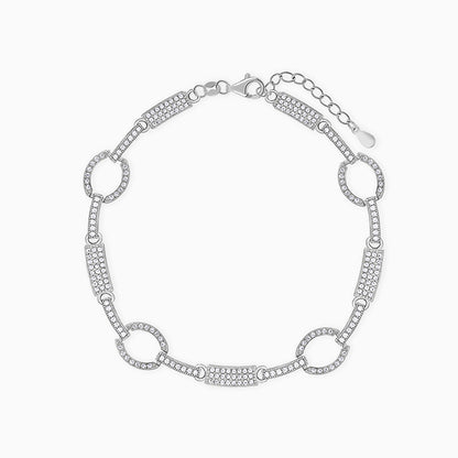 Silver Bars & Loops Bracelet
