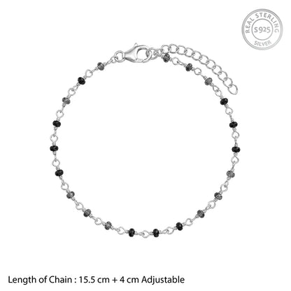 Silver Noir Nest Bracelet