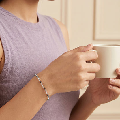 Silver Starlit Weave Bracelet