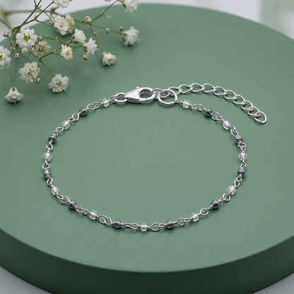 Silver Starlit Weave Bracelet