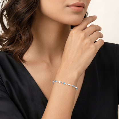Silver Azure Spark Bracelet