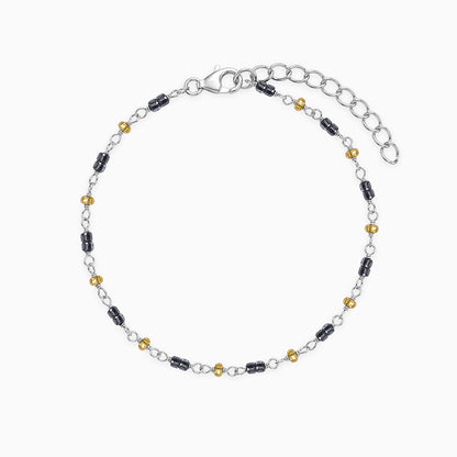 Silver Confetti Bead Bracelet