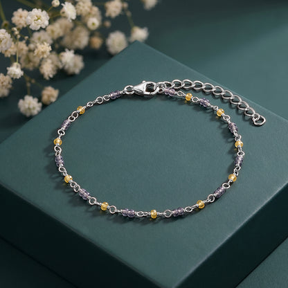 Silver Confetti Bead Bracelet