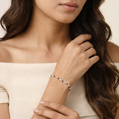 Silver Noir Bracelet